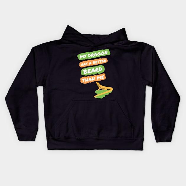 Better Beard Bearded Dragon Funny Kids Hoodie by Niche Haven